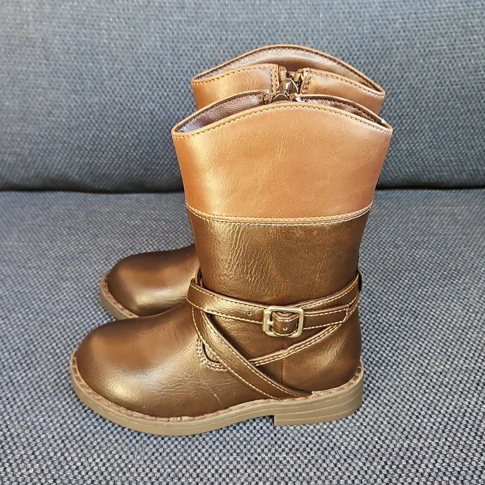 Gymboree Tall Buckle Brown Boots